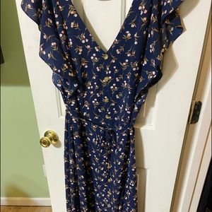Navy, floral Boutique Dress